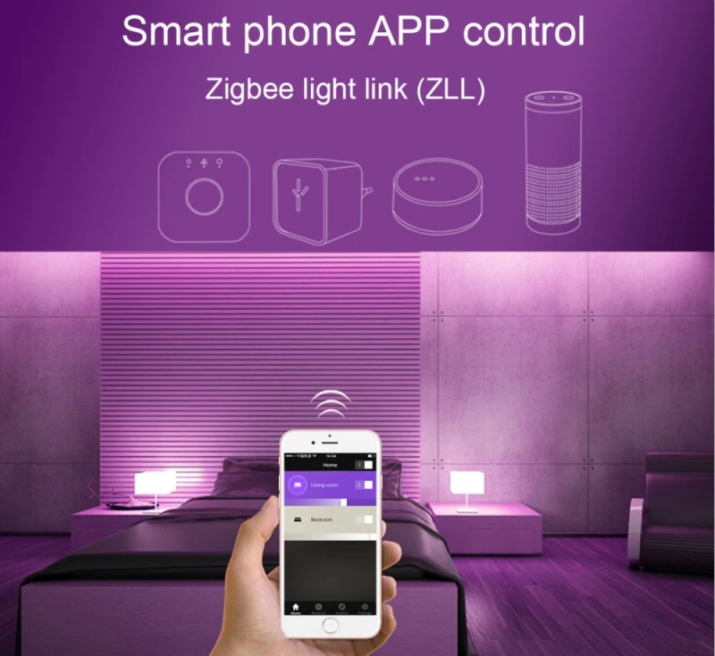 2020 Новый Zigbee RGB Светодиодный точечный светильник AC100 240V 5 Вт умный дом портативный