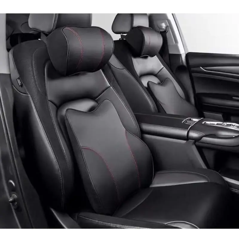 

Auto Neck Rest Headrest Pillow Seat Back Lumbar Cushion Easy Disassemble Easy Clean Breathable Durable Support Pad Car Styling