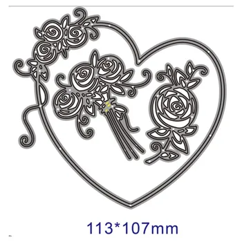 

metal cutting dies cut die mold Love roses decoration Scrapbook paper craft knife mould blade punch stencils dies
