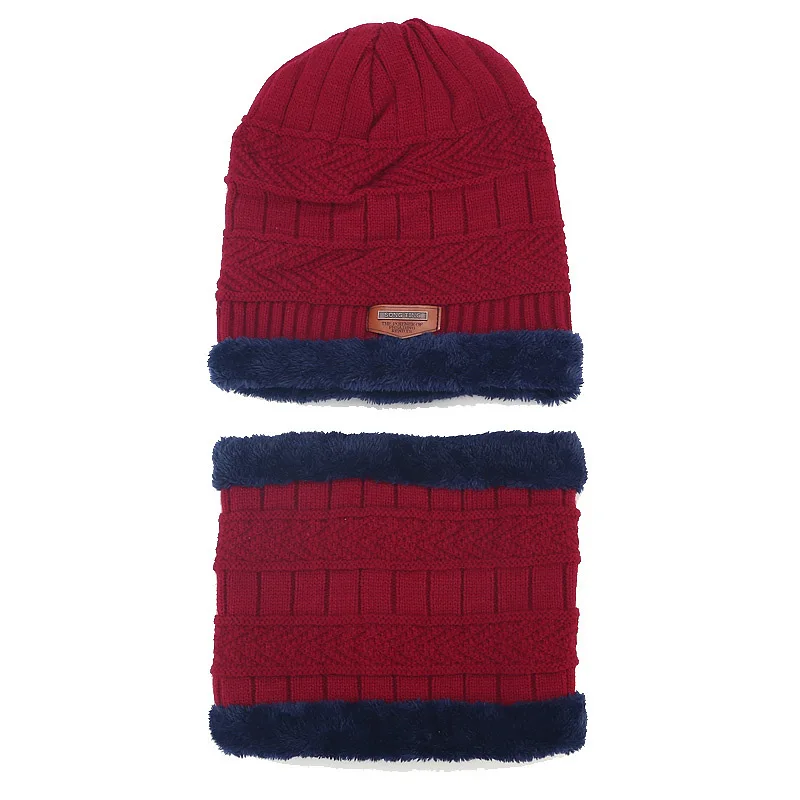 Модные зимние шляпы для женщин Beain Hat Kitted Big Ball gorro invierno mujer Зимний шарф и шапка, комплект, сохраняющий тепло