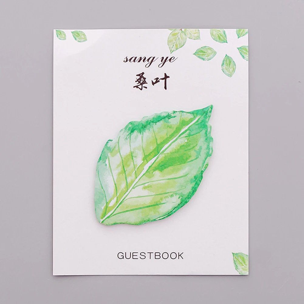 New Unique Maple Leaf Ginkgo Print Sticky Note Memo Pad Planner Office School Stationery