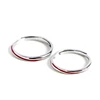 Creative Cute Red Line Couple 925 Sterling Silver Female Resizable Opening Rings RI598 5