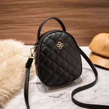 

Fashion Female Crosssbody Bag New Style Rhombus Smallbag Handbag Shoulder Bag Mini Pu Leather Women's Round Messenger Bag