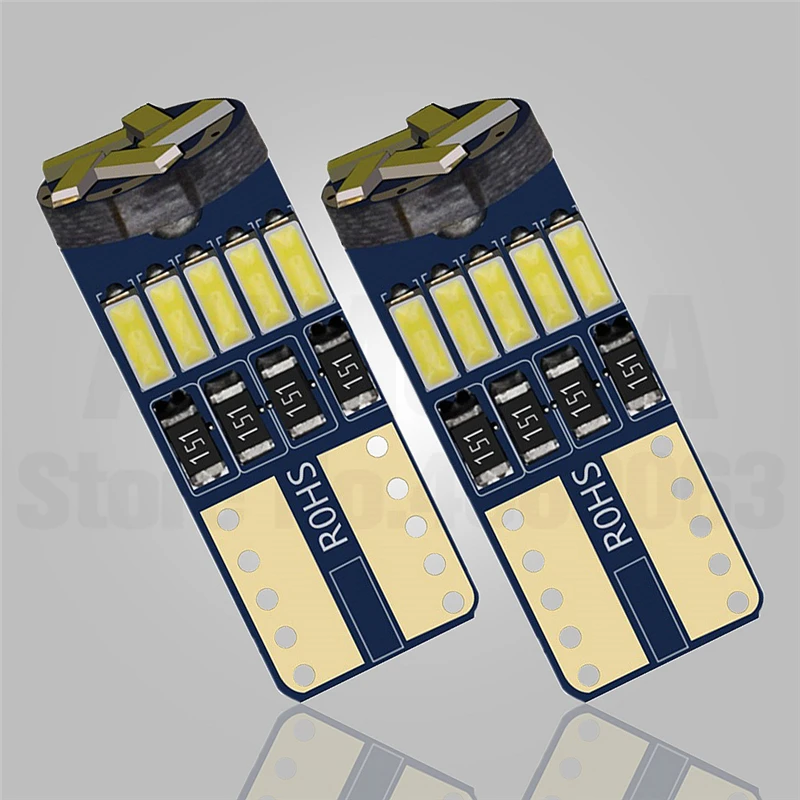 Автомобильный светодиодный s образный светильник 300x T10 168 194 W5W 15 LED 4014 габаритные