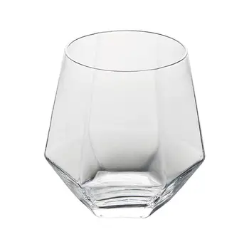 

New Geometric Whiskey Transparent Glass Cup 310Ml Diamond Crystal Beer Espresso Coffee Cup Heat-resistant Milk Tea Glass Cups