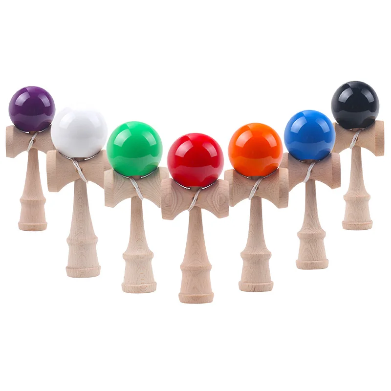 Kendama 18 см Деревянный умелый жонглирующий мяч игрушка традиционный жонглирование игры шары Спорт на открытом воздухе взрослых подарки на день рождения - Цвет: one random color