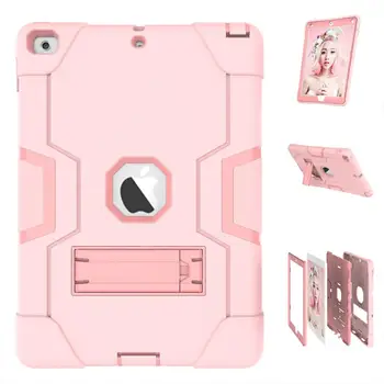 

For Apple iPad Air 1 2 Pro 9.7 2017 2018 for iPad mini 1 2 3 4 5 Armor Shockproof Hybrid Protective Stand Shell Cover Case