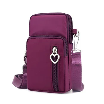 

New Coin Bag Mini Nylon Crossody Cell Phone Cash Messenger Shoulder Bag Strap Wallet Pouch Bag Purse Waterproof