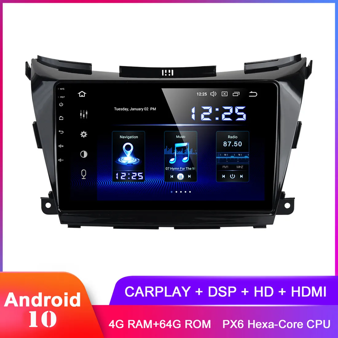 Автомобильный стереоприемник Dasaita 10 2 дюйма IPS Android GPS для Murano Z52 2015 2016 2017 Carplay In Dash