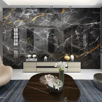 

Photo Wallpaper Modern Simple Black And White Marble Mural Wall Papers Living Room TV Sofa Abstract Art Wall Painting Home Decor