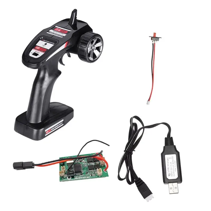 

RC4GS 2.4G 4CH 400M Remote Controller Transmitter R6Fg Gyro Inside Receiver