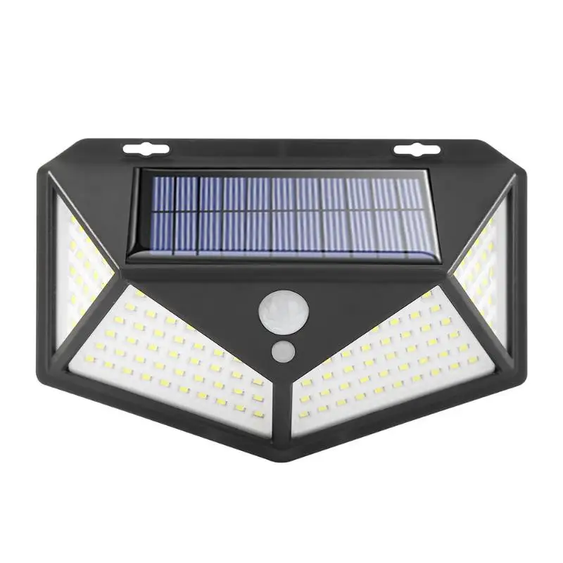1/2/4 шт. открытый 100LED солнечной движения Сенсор настенный светильник Водонепроницаемый во дворе безопасности лампа Открытый Солнечный садовый светильник