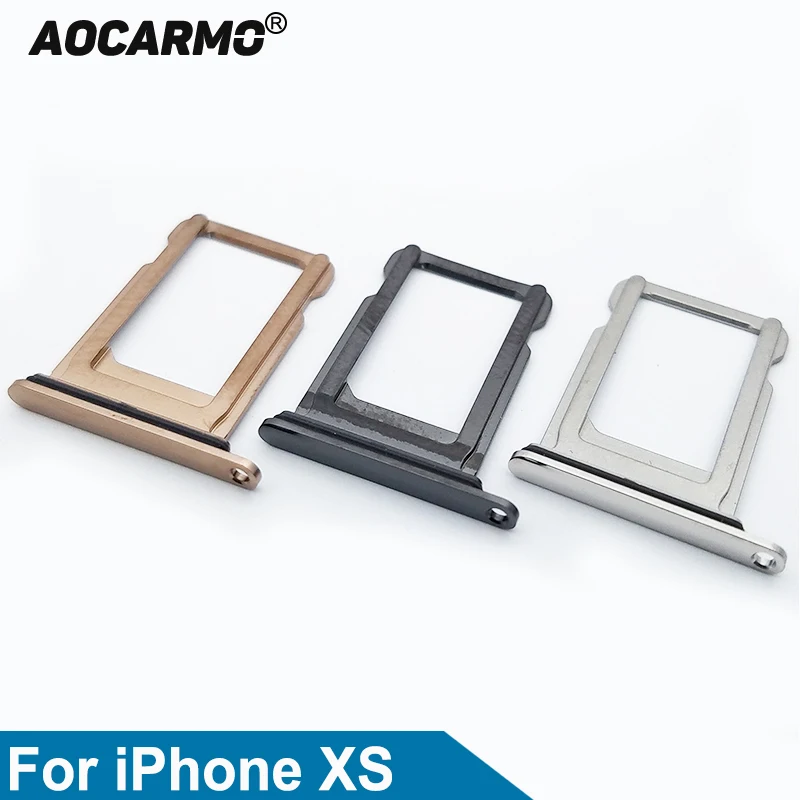 Aocarmo sim-карта Микро Держатель Слот для sim-карты iPhone XS Запасная часть | Мобильные