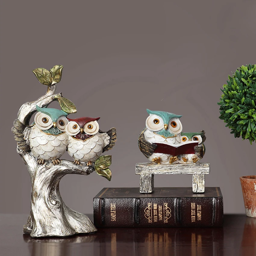 Американские полимерные миниатюрные поделки милая сова модный домашний декор