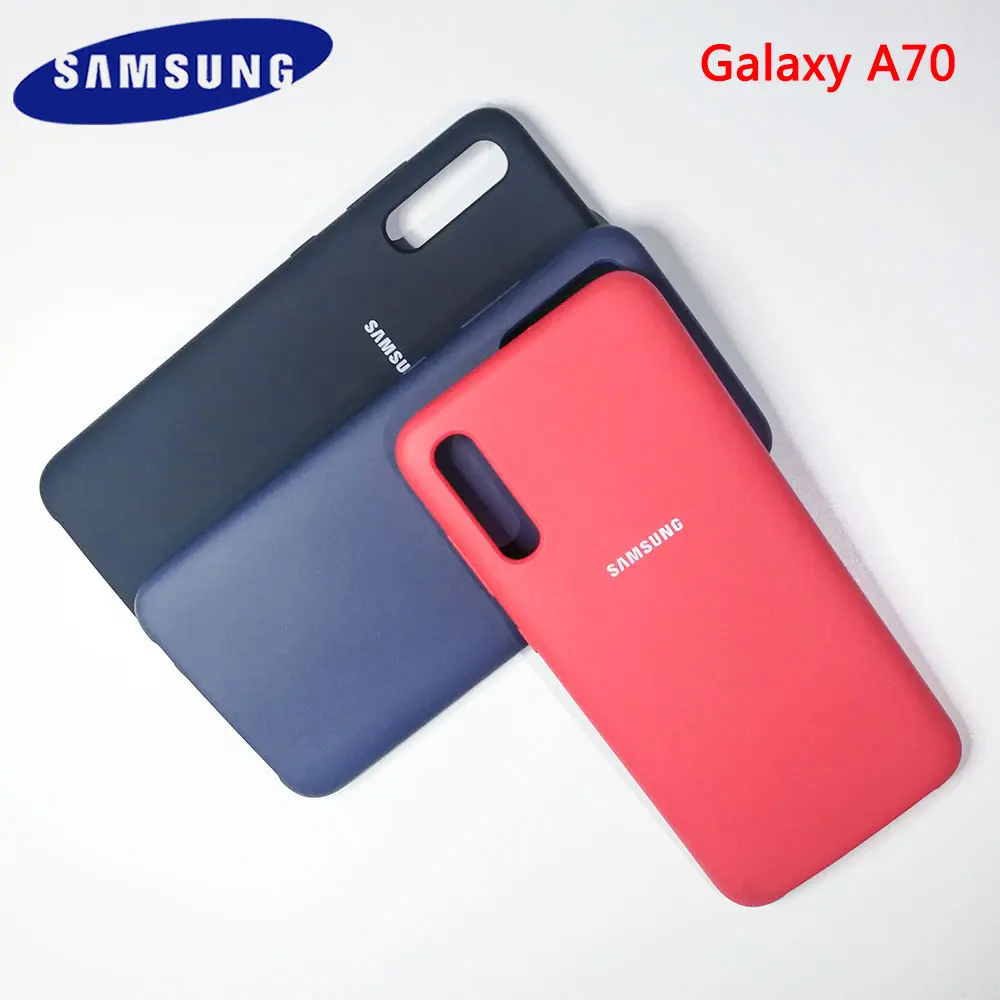 Жидкий силиконовый чехол для Samsung Galaxy A70 шелковистая мягкая на ощупь задняя