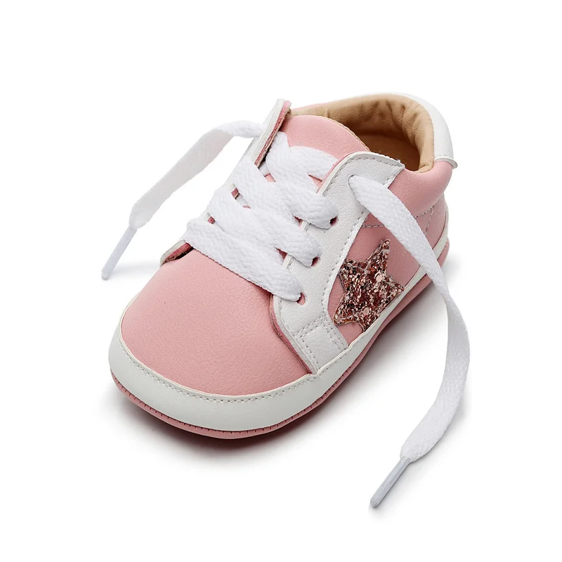 New PU Casual Sports Sneakers Newborn Baby Boys Girls First Walkers Shoes Infant Toddler Soft Sole Anti-slip Baby Shoes