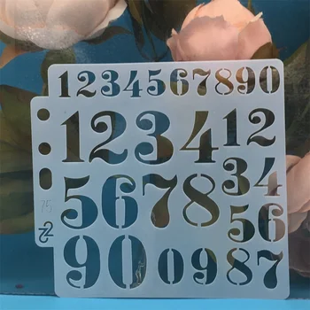 

14*13cm Number Digit 0-9 DIY Layering Stencils Painting Scrapbook Coloring Embossing Album Decorative Card Template