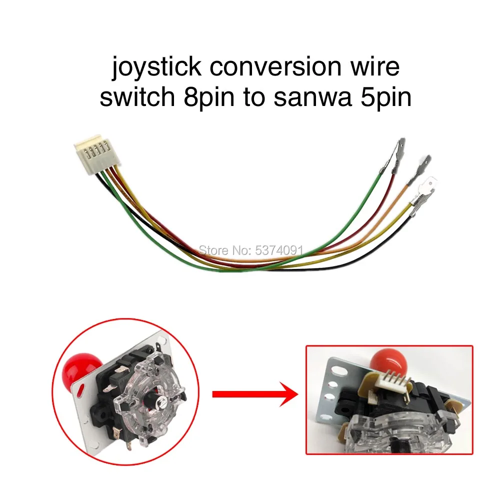 Arcade Microswitch Harness - 0.187" Terminals, 2 Pin To 5 Pin Conversion For Bartop Cabinets