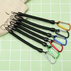 Max Stretch Lanyards Plastic Retractable Tether Spring Accessories Tpu Keychain Elastic Tools Anti-lost Fishing Coiled Rope L7o7