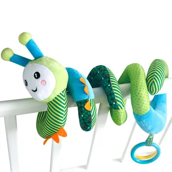 

Soft Plush Stroller Bedroom Gift Crib Cute Bee Easy Clean Hanging For Newborns Baby Spiral Rattle Toy Car Seat Elastic Non Toxic