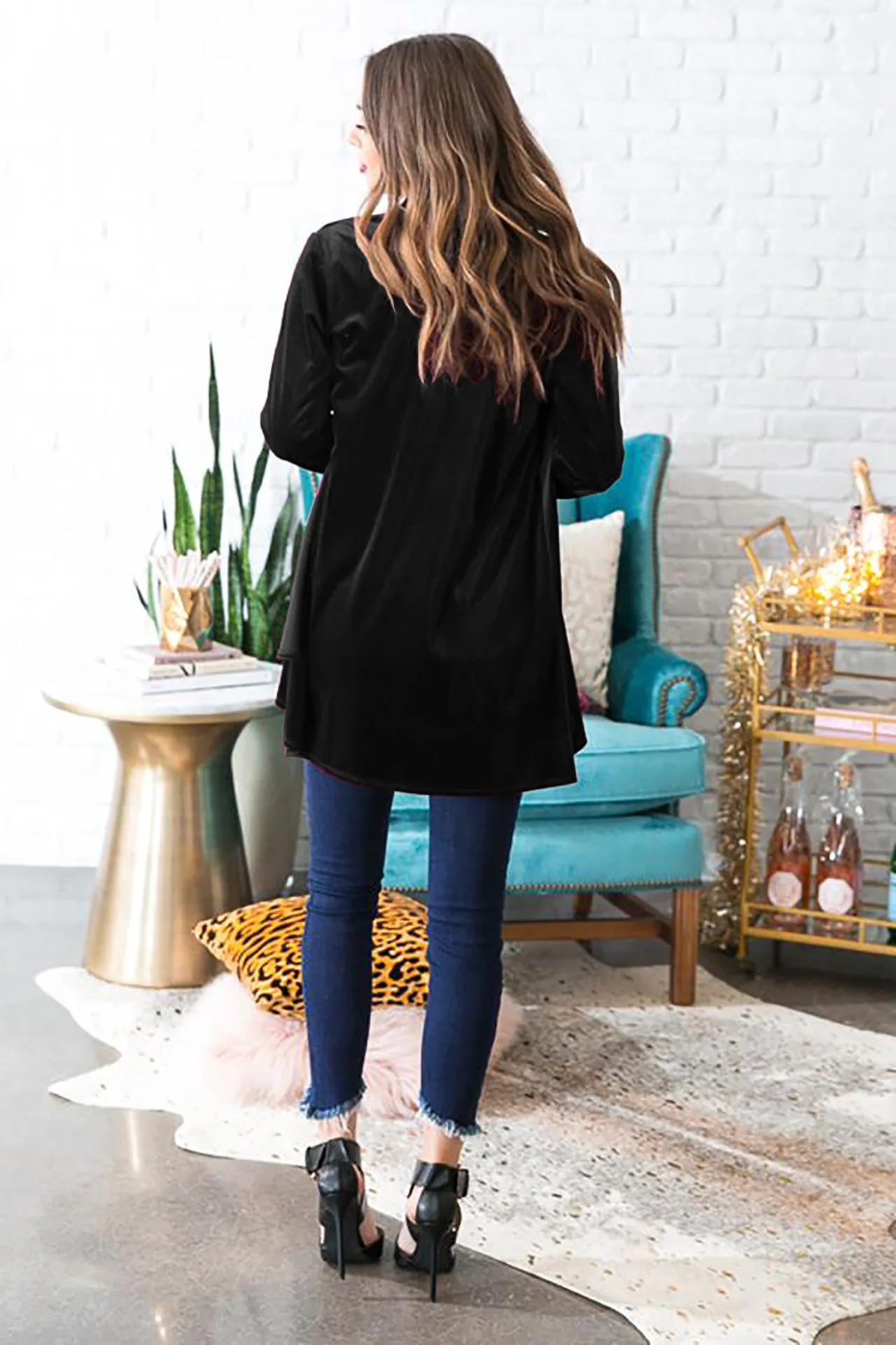 New Style Separate Station Hot Selling Velvet Spring And Autumn Long-sleeved Cardigan Women’s Coat 2468