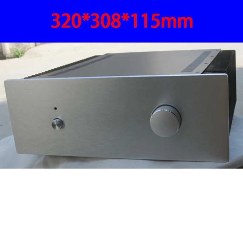 

KYYSLB 320*308*115mm Aluminum Panel Class A Amplifier Chassis Box House DIY Enclosure with Feet Screws Amplifier Case Shell