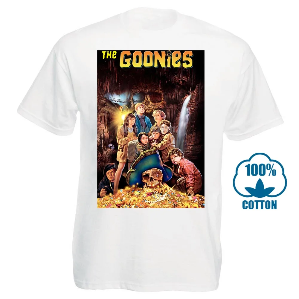 The Goonies V1 футболка черный плакат все размеры S 5Xl - Цвет: Белый