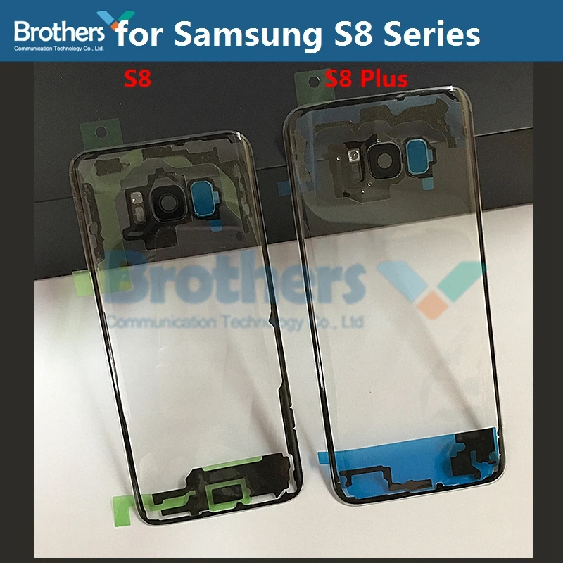 Для samsung Galaxy S8 S8Plus S9 S9Plus прозрачный корпус батареи для S7 S7edge S6 S6edge S6Plus дверь батареи с камерой стекло
