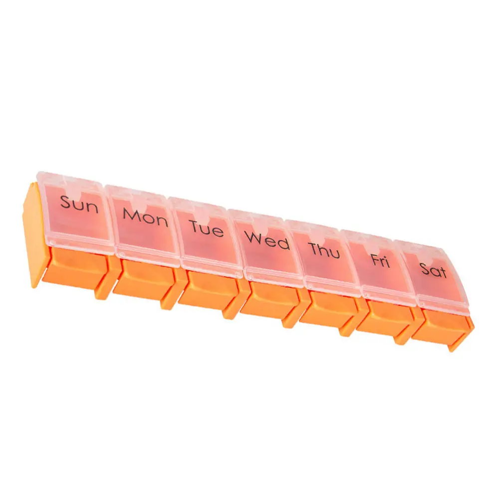 

1PC Mini Pill Box Pill Sorting Box Weekly Pill Box Health Care Pill Box Medicine Storage Box for Dorm Office Trip