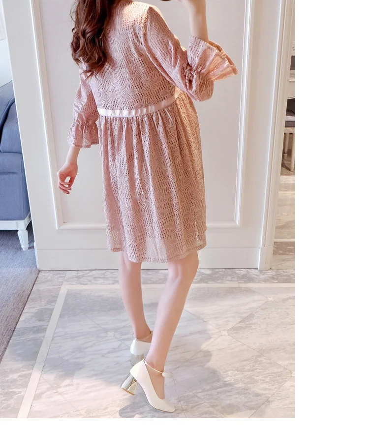 Летнее кружевное повседневное свободное платье Одежда для беременных Vestidos Gravidas женское платье платья для беременных