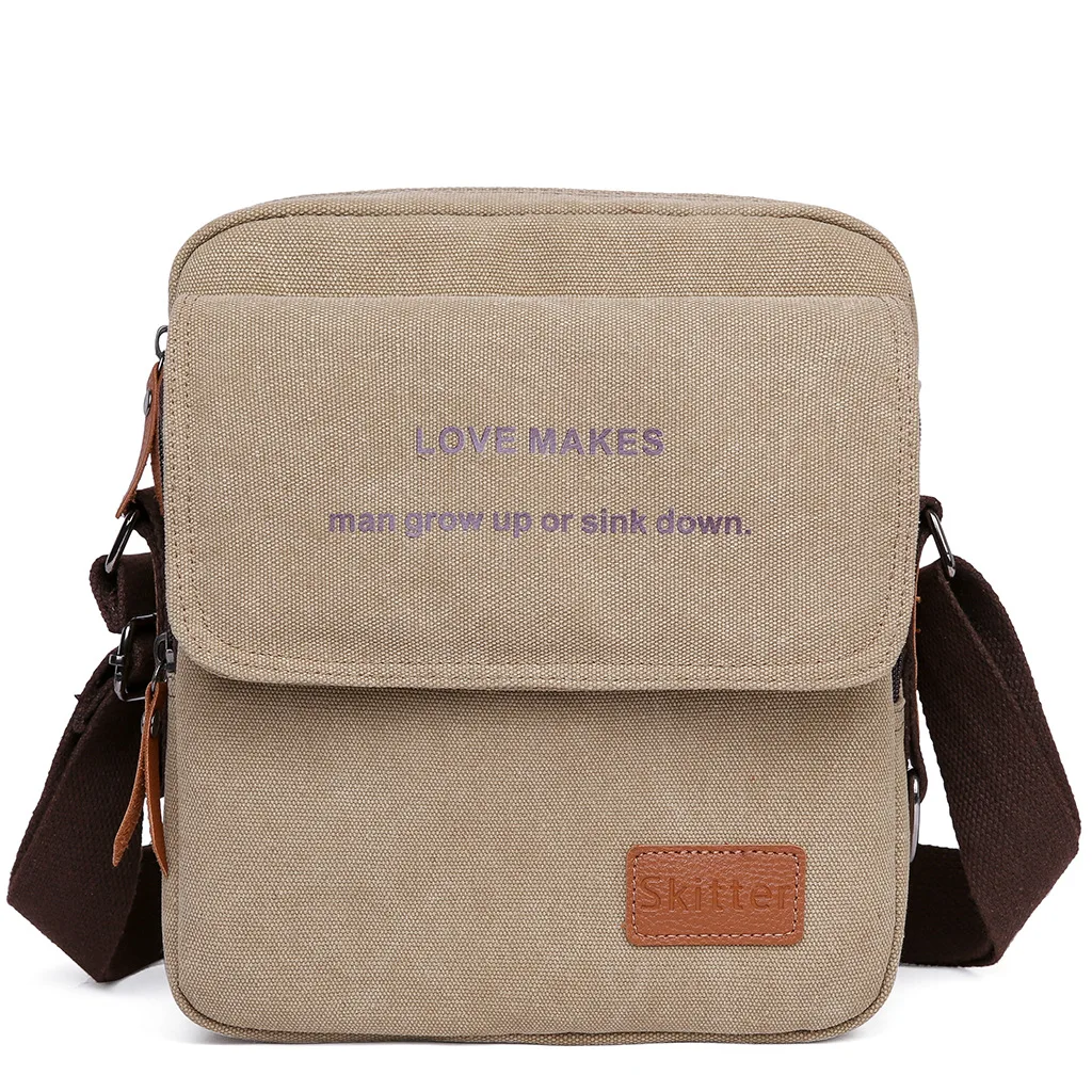 

New Style Men's Bag Literature And Art Single-shoulder Canvas Bag Women's Retro Small Bag Fashion Students Leisure Bag Outdoor T