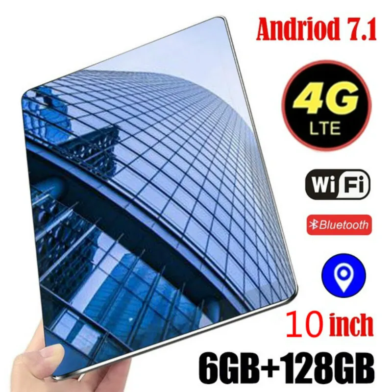 WiFi планшетный ПК 1280*800 ips 10 дюймов десять ядер 6G+ 128G Android 7,1 Dual SIM 4G сетевой планшет с двумя камерами gps телефон Pad