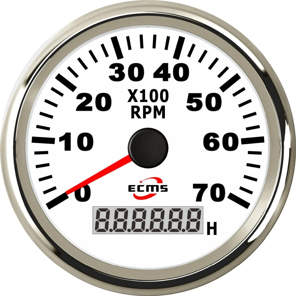 85 мм, 7000 об/мин, тахометр, водонепроницаемый светодиодный цифровой счетчик часов, морской подвесной дизельный двигатель, двигатель, генератор, тахометр, измеритель 9-32 в - Цвет: 900-00021