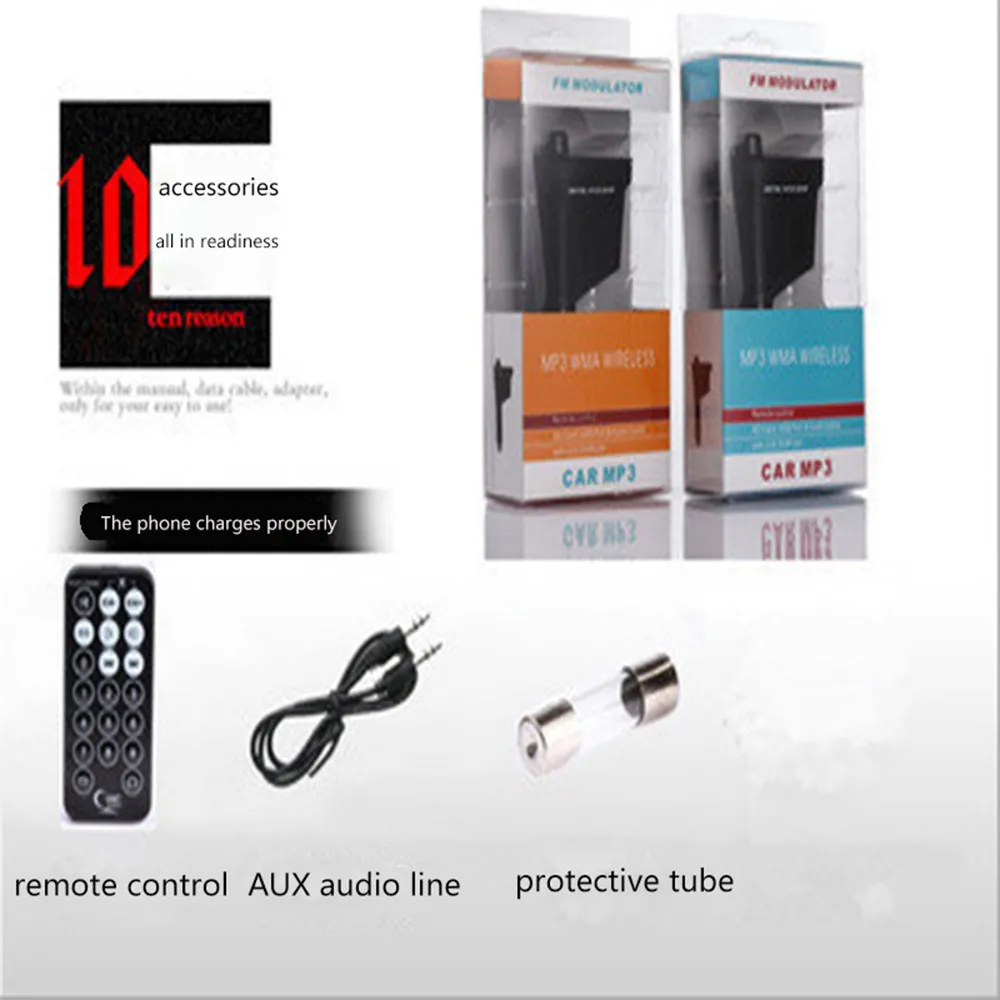 Автомобильный комплект mp3-плеер аудио FM передатчик беспроводной USB SD карта Aux в двойной выход handsfree Kit 5 в ABS# RJ1