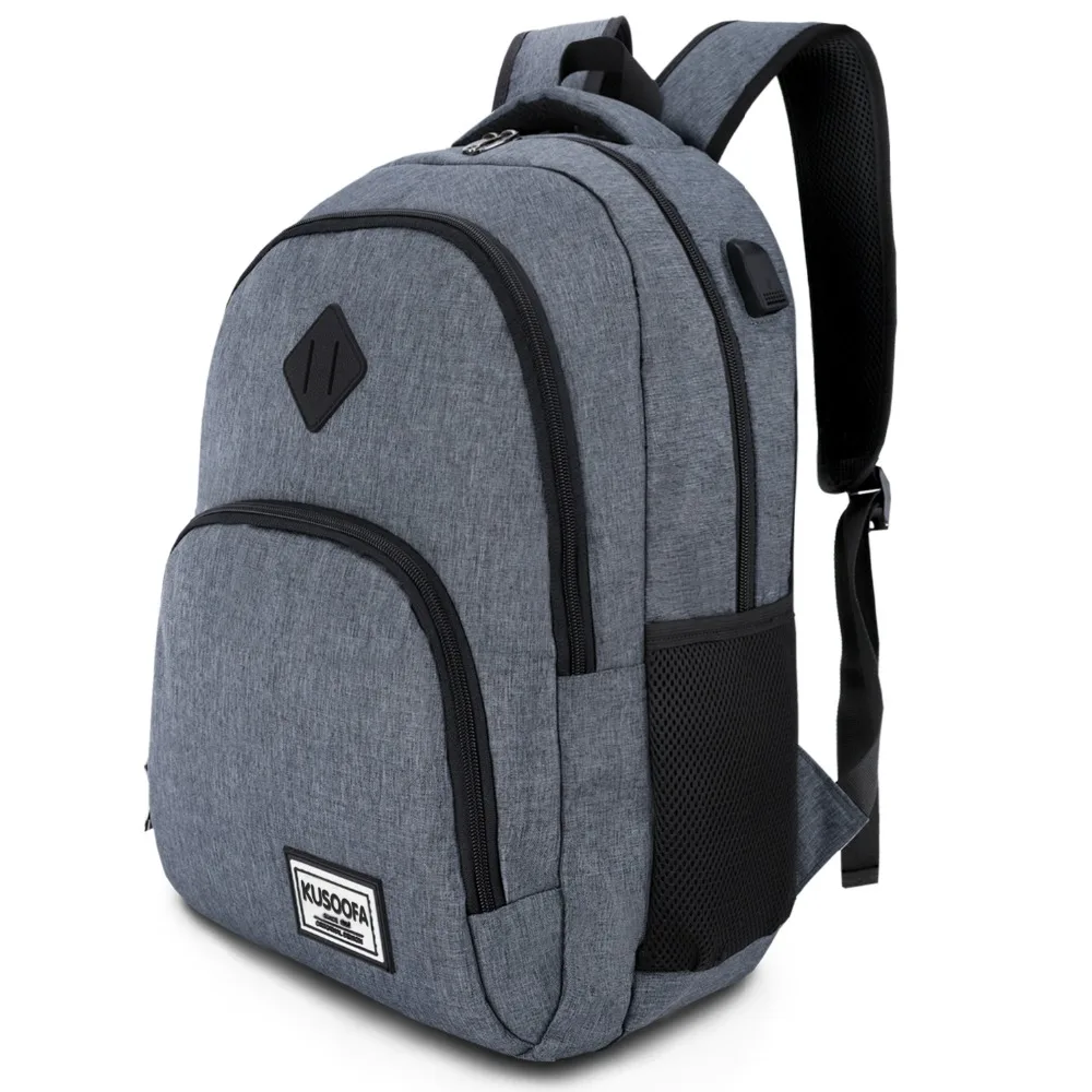 Men Backpack USB charging for 15.6 inches Business Travel Waterproof Laptop Bagpack student Bookpack Casual Style School Bag (1)