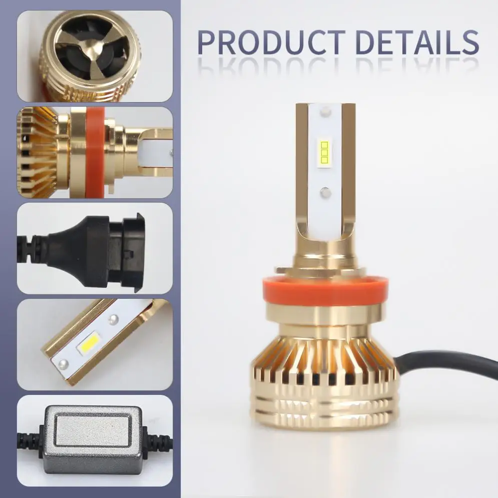 2 шт. H8/H9/H11 12000LM 6000K белый супер яркий TX3570 чип Автомобильные фары лампы IP67 водонепроницаемый для автомобилей/грузовиков/внедорожников/RV