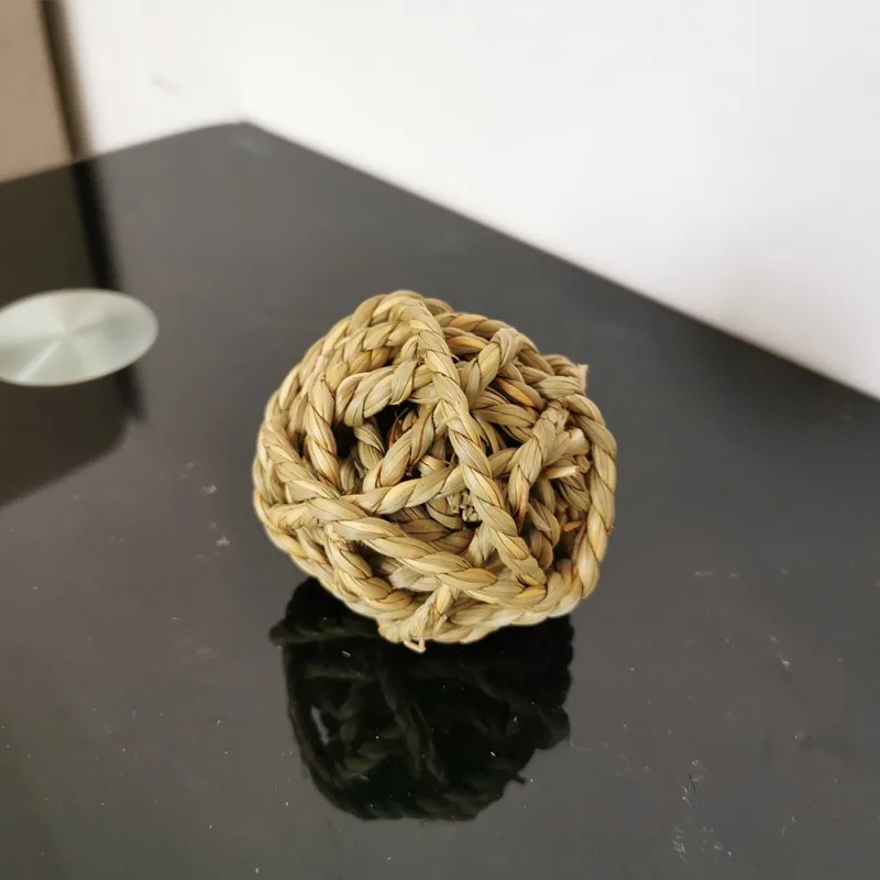 Игрушка для маленьких домашних животных, хомяк, кролик, трава, мяч, жевательная игрушка, высокое качество, чистка зубов, игрушки для домашних животных, диаметр 7 см