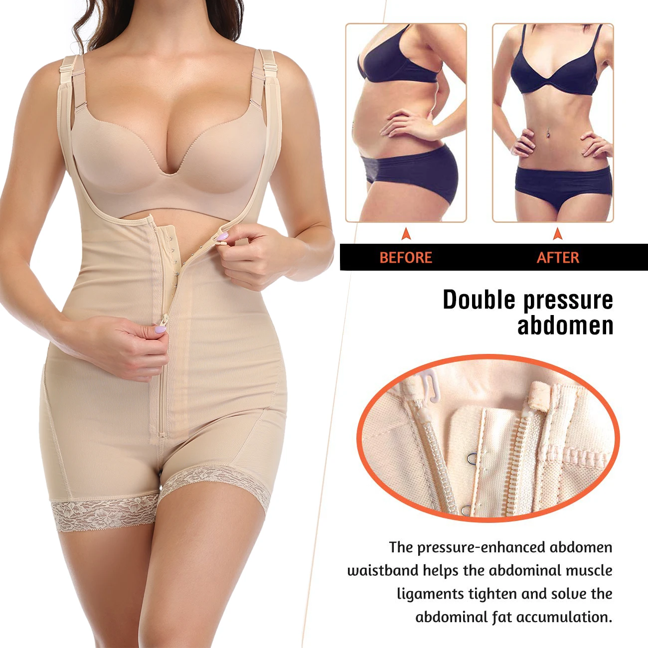 Lilvigor Snatch Bra - 3-in-1 Waist Trainer Bra, Waist Buttoned Bra Shapewear  Women Waist Trainer Corset Tummy Control Body Shaper 