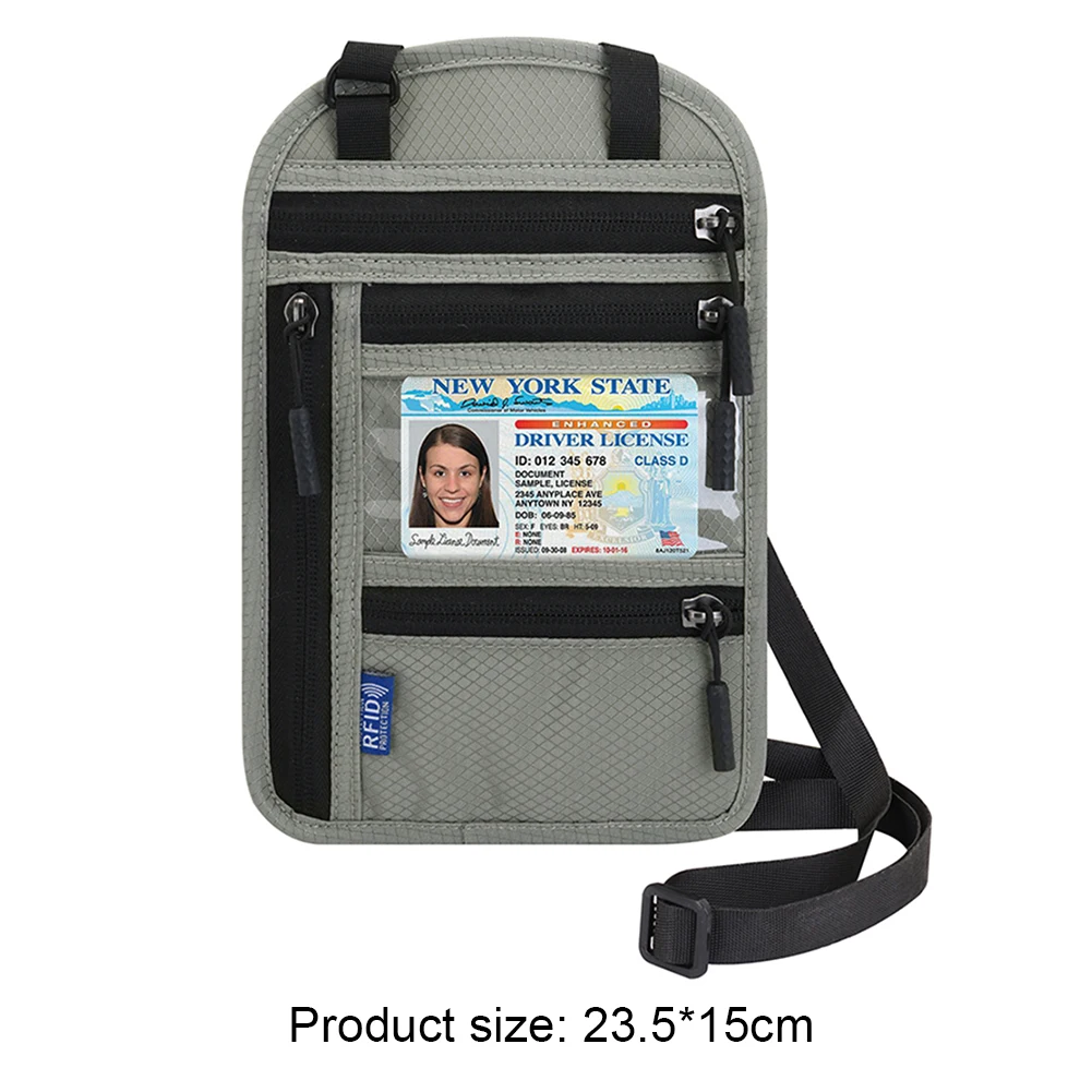 Дорожная грудная сумка кошелек с RFID-защитой