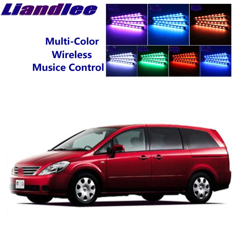 LiandLee для NissanPresage Presage U30 MK1 1998~ 2003 интерьер автомобиля под Dash сиденье для ног акцент музыкальный ритм окружающий светильник