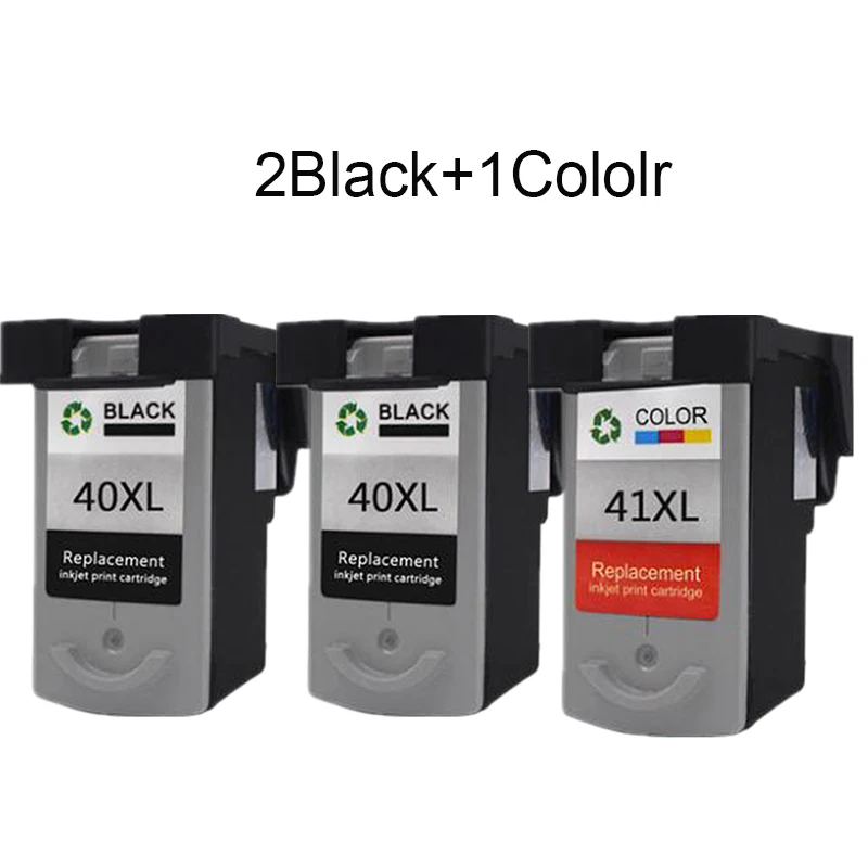 2Black 1Color HTL PG 40 CL 41 чернильный картридж для совместимый Canon 40XL 41XL для Canon PIXMA iP2500 iP2600 iP1600 MX300 MX310 MP160 MP140 MP450 MP170 - Цвет: 2Black 1Color