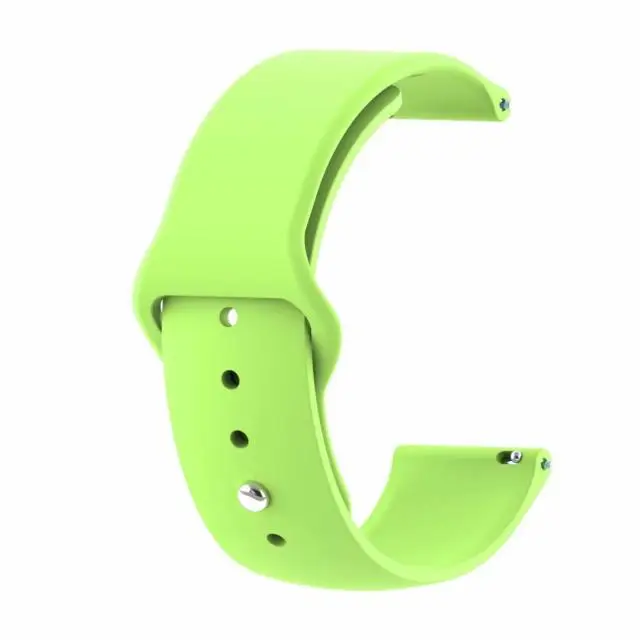 22/20 мм силиконовый ремешок для наручных часов для samsung Шестерни спортивные S2 S3 Galaxy часы активное 42/46 мм, ремешок для Huami Amazfit Pebble Time huawei - Цвет ремешка: green
