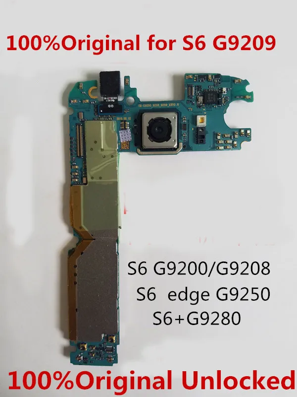 

GIFT+TOOLFull Working 100%Original Unlocked For Samsung S6 G9209 Motherboard Logic Mother Circuit Board Plate