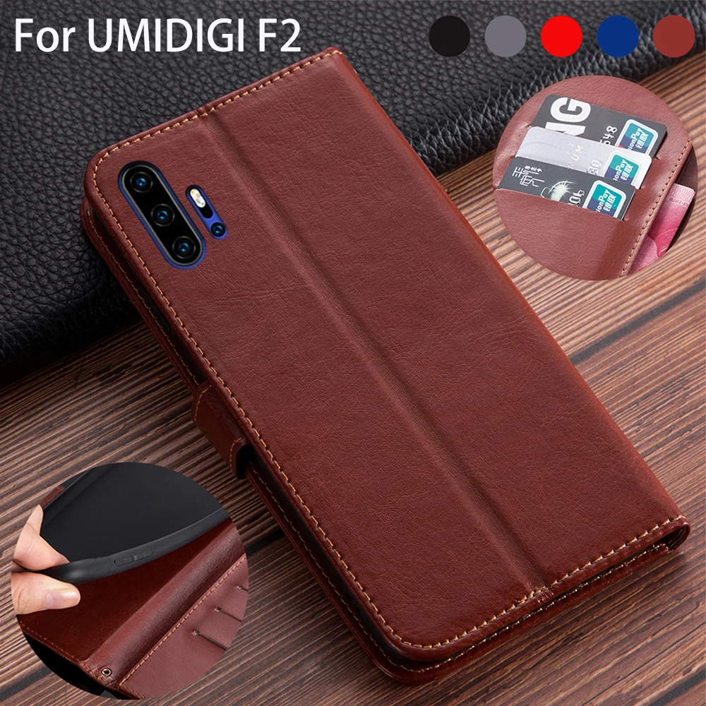 Чехол-книжка для UMIDIGI F2 кожаный светильник отделением карт | Мобильные телефоны и