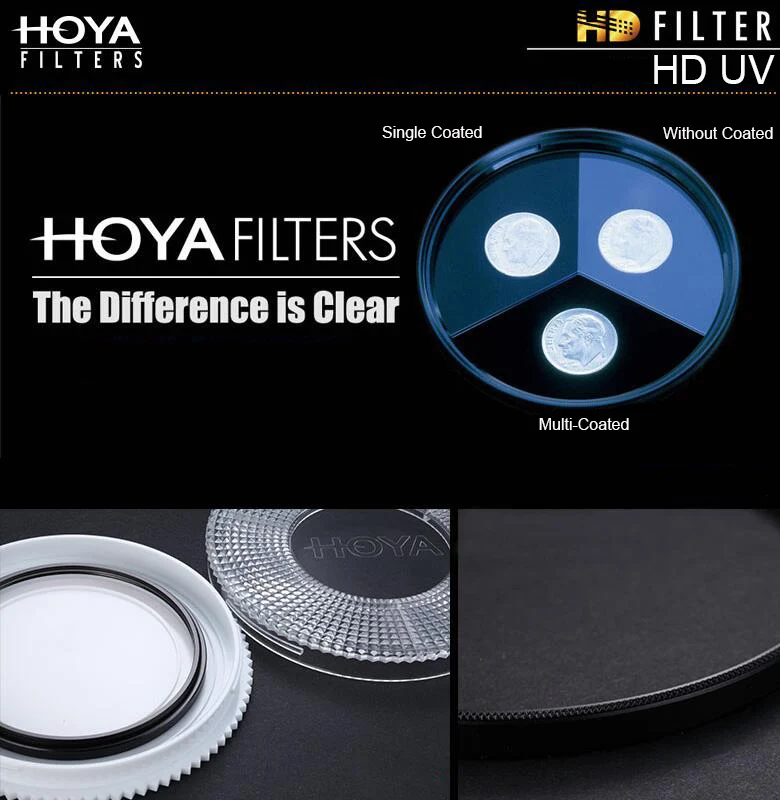 HOYA HD MC-UV тонкий УФ-фильтр 49 мм 52 мм 55 мм 58 мм 62 мм 67 мм 72 мм 77 мм 82 мм закаленное стекло 8-слой с многослойным покрытием цифровой Ультрафиолетовый фильтр