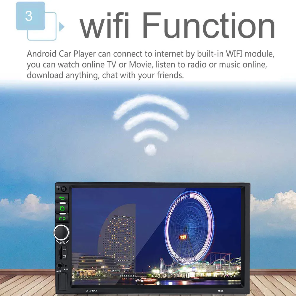 2 Din Android 9 1 автомобильное радио стерео аудио GPS навигация Wifi 7 ''универсальный