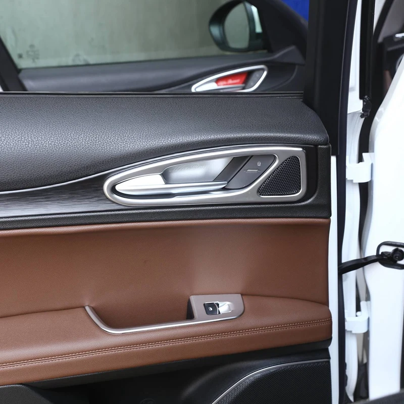 Для Alfa Romeo Stelvio ABS Стиль интерьер автомобиля рамка дверной ручки отделка