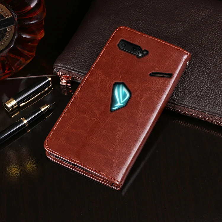 Для Asus Rog Phone II чехол для Asus ZS660KL чехол откидная Обложка для бумажника, кожаная чехол для телефона для Asus Rog Phone 2 ZS660KL чехол Funda