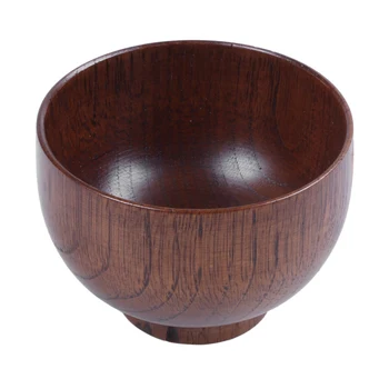 

Promotion--Wooden Bowls Wooden Soup Bowl Healthy Food Container Vintage Dinner Tableware Kitchen Accessories
