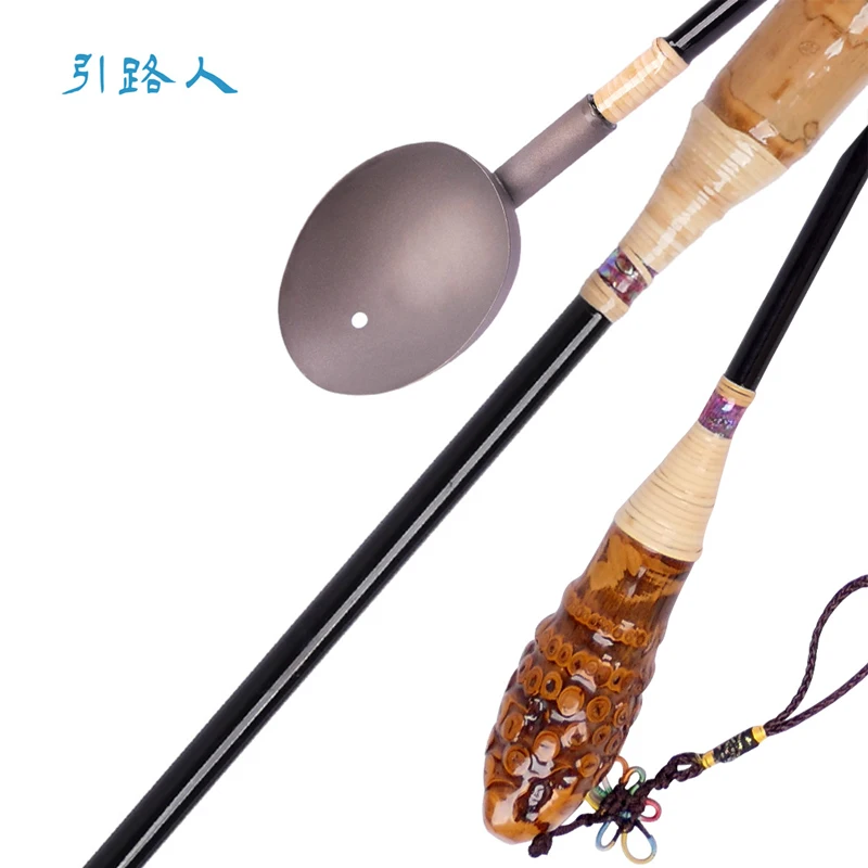 Приманка для рыбалки, из титанового сплава, с бамбуковой ручкой 1